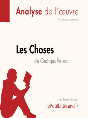 cover image of Les Choses de Georges Perec (Analyse de l'oeuvre)